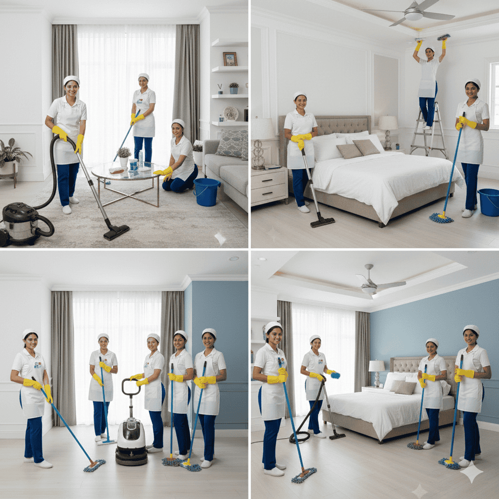 Living Area Bedrooms Cleaning Dubai